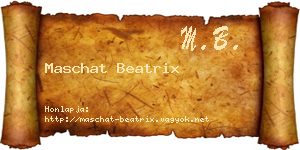 Maschat Beatrix névjegykártya